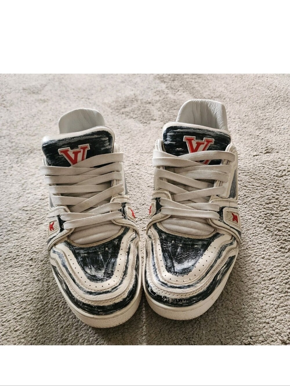 Louis Vuitton LV 'Colored In' White Trainer Men's Sneaker Size 6.5 LV/8 US - Picture 5 of 14